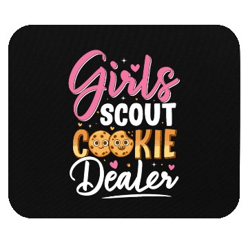 Discover Scout For Girls Cookie Dealer Funny Scouting Famil Mouse Pads