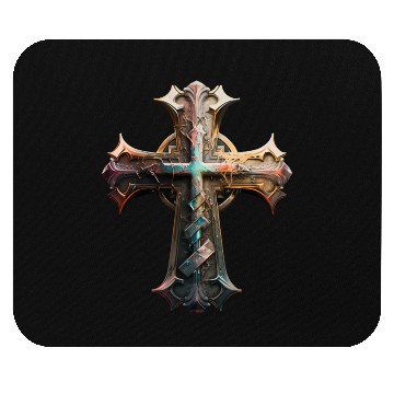 Discover Jesus Cross Painting Mouse Pads