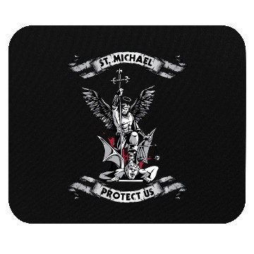 Discover Archangel Saint Michael Protect Us Defend Us Long Mouse Pads