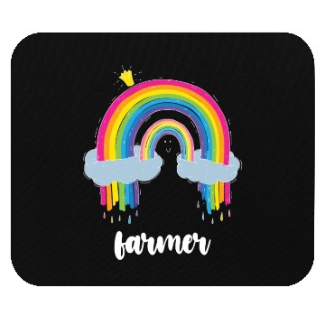 Discover Farmer Farming Cute Boho Rainbow Mouse Pads