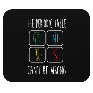 Discover Funny Science Geek Teacher Genius Periodic Table Mouse Pads