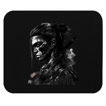 Discover Hard Face Samurai Ink Arts Mouse Pads