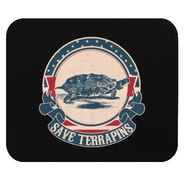 Discover Save terrapins vintage Mouse Pads