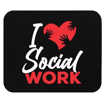 Discover I Love Social Work Job Worker Graduation Mouse Pads