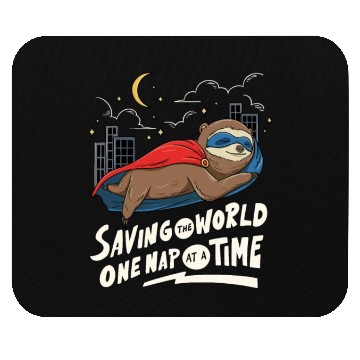 Discover Sloth Superhero Design for Sleeping Mouse Pads