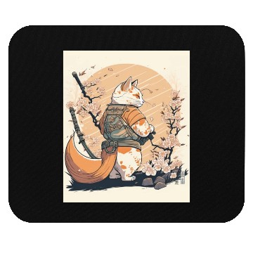 Discover samurai katana cat vintage Mouse Pads