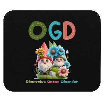 Discover Obsessive Gnome Disorder - Cute Garden Gnome Mouse Pads