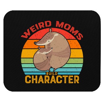 Discover Vintage Weird Moms Build Character Armadillo Mouse Pads