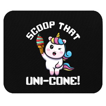 Discover Rainbow Cute Unicorn Ice Cream Lover Mythical Mouse Pads