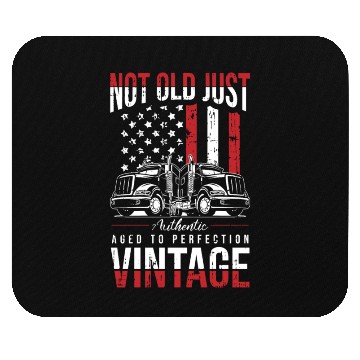 Discover Truck Driver Us Flag Old Man Trucker Mouse Pads