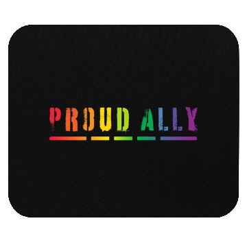 Discover Proud Ally Pride LGBTQ, Pride Month, Rainbow Mouse Pads