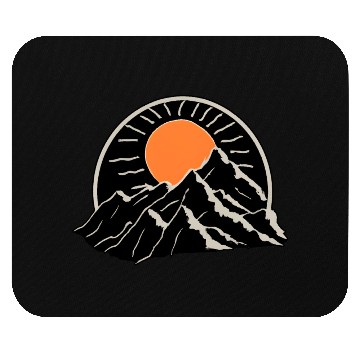 Discover The mountain and sun Mouse Pads