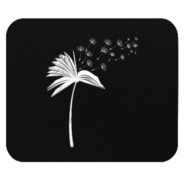 Discover Book lover reading enthusiasts book flower Mouse Pads