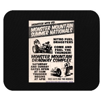 Discover Vintage Hot Rod Classic Drag Racing Poster Mouse Pads