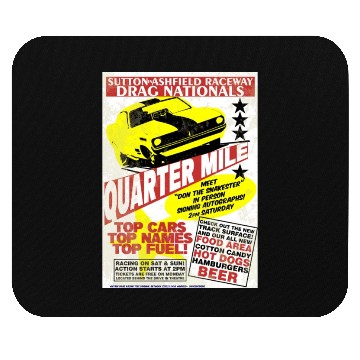 Discover Vintage Hot Rod Classic Drag Racing Poster Mouse Pads