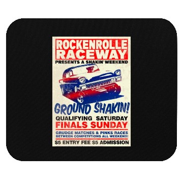 Discover Vintage Hot Rod Classic Drag Racing Poster Mouse Pads
