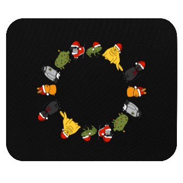 Discover Christmas Holidays Cute Animals Stars Candy Canes Mouse Pads