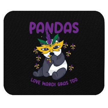 Discover Mardi Gras Carnival Panda Mask Parade Costume Mouse Pads