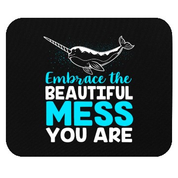Discover Inspirational Animal Quote Sea Creature Narwhal Mouse Pads