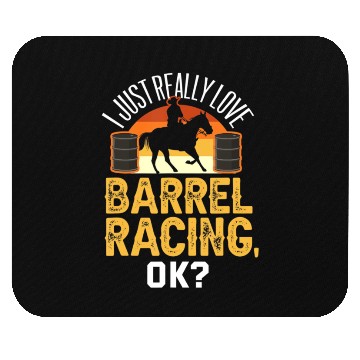 Discover Funny Barrel Racing Mouse Pads Rodeo Horse Barrel Race