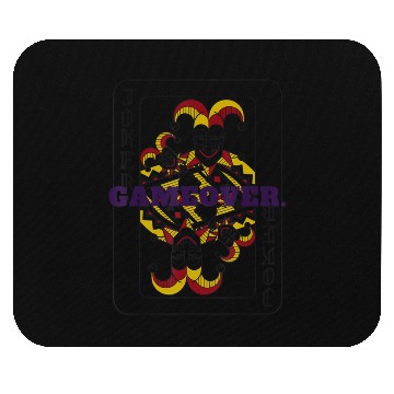 Discover GAME OVER Joker Playing Card Mouse Pads