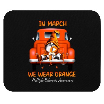 Discover Gnome Sitting On Truck In March We Wear Orange T Mouse Pads