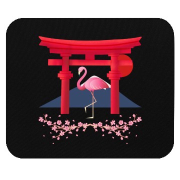 Discover Japanese flamingo Mouse Pads