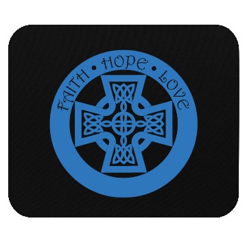 Discover Timeless Celtic Cross With Faith Hope Love Mouse Pads