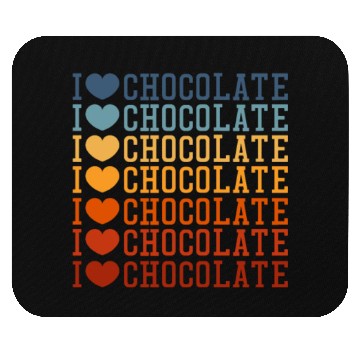 Discover I Love Chocolate Retro Vintage Mouse Pads