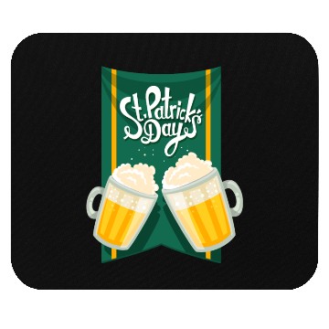 Discover St Patrick's Day and two cups of beer Mouse Pads