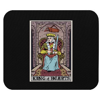 Discover King of Hearts Tarot Card Mouse Pads