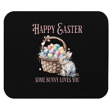 Discover Happy Easter Bunny Colorful watercolor Easter Egg Mouse Pads