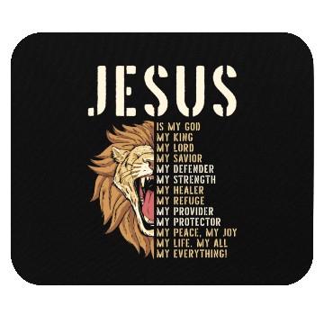 Discover Jesus Is My God Lion Of Judah Christian Religious Mouse Pads