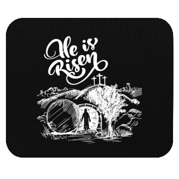 Discover He Is Risen - White Drawing HD Mouse Pads