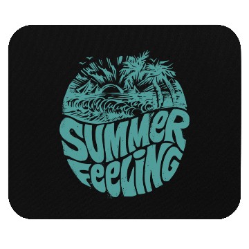 Discover Summer Feeling Green Mouse Pads