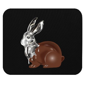 Discover Chocolate Easter bunny in a high-gloss chrome look Mouse Pads