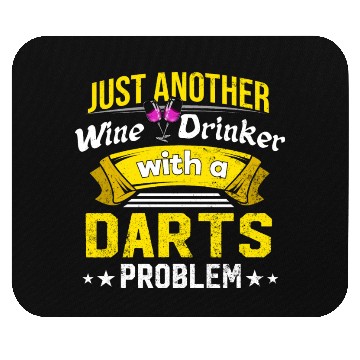 Discover Wine Drinker with Darts Problem Wine Lover Funny C Mouse Pads