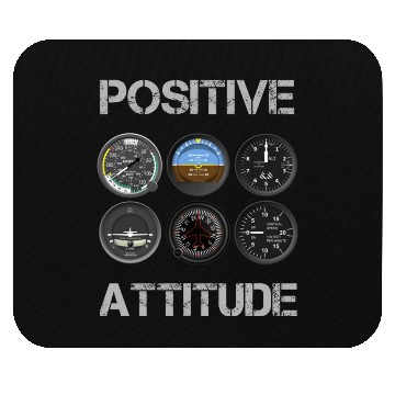 Discover Positive Attitude Pilot Mouse Pads