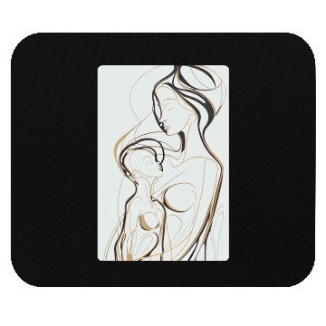 Discover Black, Gold & White Abstract Mother & Daughter Mouse Pads