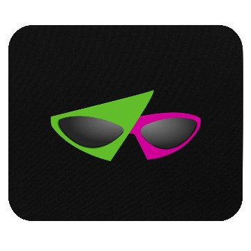 Discover 80s Retro Green and Pink Glasses Mouse Pads