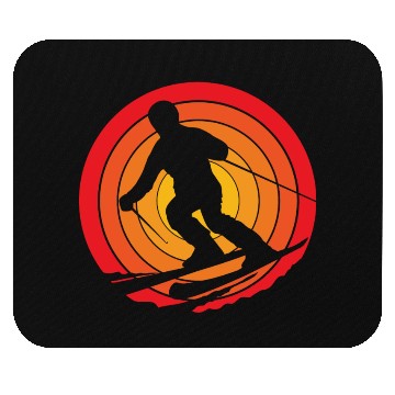 Discover Retro Skiing Snow Ski Skier Mouse Pads