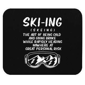 Discover Skiing Definition Funny Ski Goggles Mouse Pads