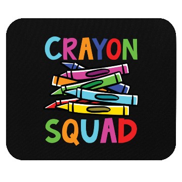 Discover Crayon Squad Student Back To School Mouse Pads