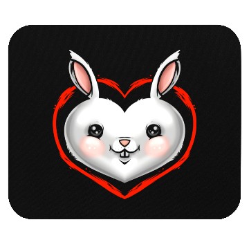 Discover Sweet Easter Bunny Heart On Easter Mouse Pads