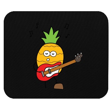 Discover Funny Pineapple Playing Guitar Mouse Pads