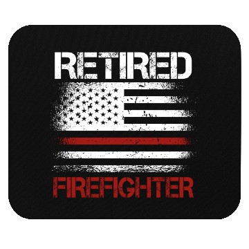 Discover Retired Firefighter Us Flag Mouse Pads