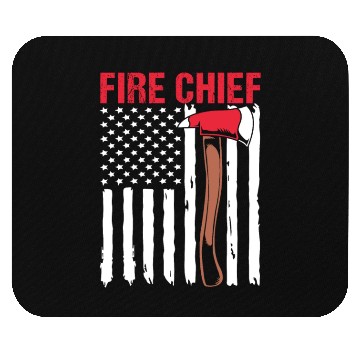 Discover American Flag Patriotic Firefighter Fire Chief Mouse Pads
