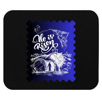 Discover He Is Risen. Angel and singing; Classic drawing Mouse Pads