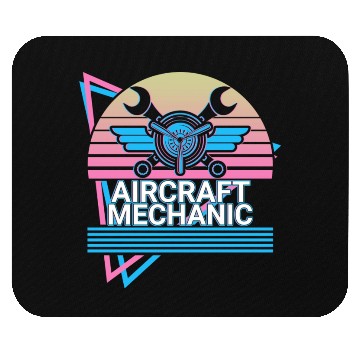 Discover Aircraft Mechanic Aviation Retro Gift Mouse Pads