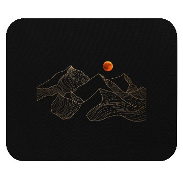 Discover red moon mountain Mouse Pads